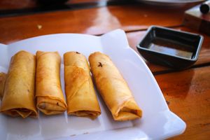 vegetable spring rolls at Onederz in Koh Rong