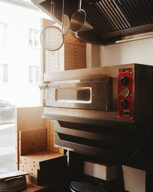 Our precious oven. at ČAU in Riga