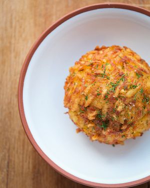 Best seller - potato with creamy filling. Something like sicilian  arancini but from local ingredients. at ČAU in Riga