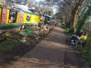 Soak up the nature.... at Dreckly's Cafe Boat in Oxford