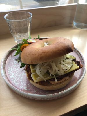 Reuben bagel  at Birch in Newcastle