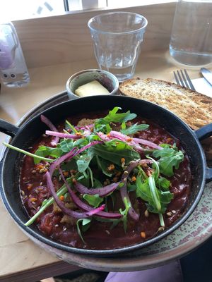 Vegan shakshuka  at Birch in Newcastle