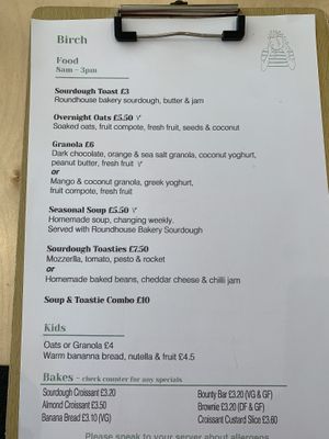 New menu 2023  at Birch in Newcastle