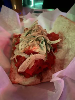 Eggplant parmigiana sandwich 🔥🔥🔥  at The Crypt in Denver