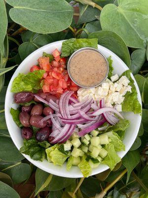 Build your own salad. All dressings made in house.  at Meze Morada in Islamorada