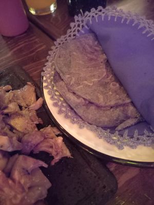 3 fresh tacos also at La Chicha in Mexico City