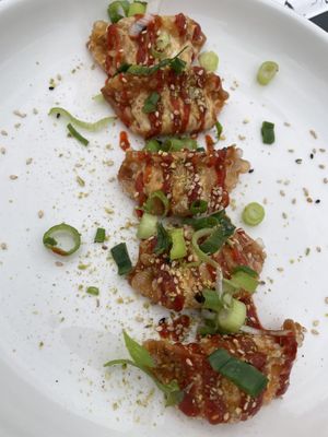 Korean dumplings with kimchi   at Gourmet Market in Tilburg