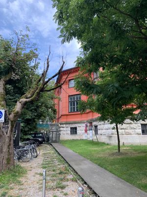 The outside from the back (where the river path is)   at Tula Bistro in Salzburg