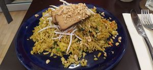 Rice with tofu at Tula Bistro in Salzburg