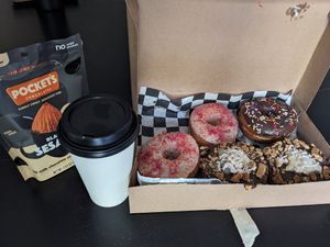 Snack, tea, and yeast donuts! at Vegan Pastry Lab in Englewood