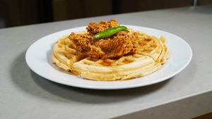 Vegan sol waffles and chickn at Vegan Sol in Ajax