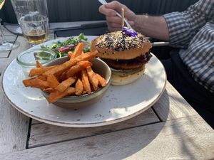 Veggie burger  at NOMAD in Bruges