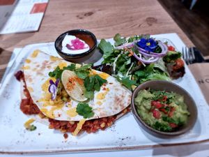 Quesadilla The Mexican - vegan at NOMAD in Bruges