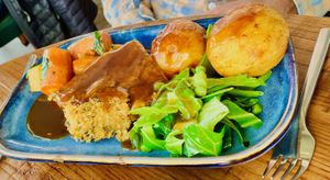 Vegan Roast🙌  at Rock Point Inn in Lyme Regis