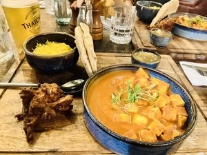 Smoked Tofu Tikka Masala…delicious and so tasty 😋  at Rock Point Inn in Lyme Regis