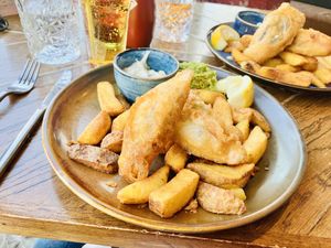 Bit worried Banana Blossom not on paper menu…but thank goodness kitchen still cooking it! 🌟🌟🌟🌟🌟  at Rock Point Inn in Lyme Regis