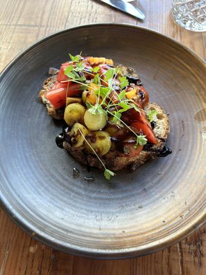 Tomato bruschetta   at Rock Point Inn in Lyme Regis
