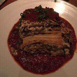 Vegetable Lasagne at Sublime Restaurant and Bar in Fort Lauderdale