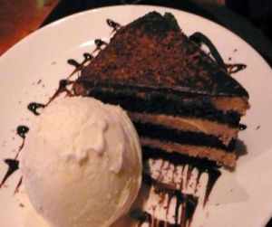 chocolate nirvana: milk chocolate, kahlua butter creme, dark chocolate ganache at Sublime Restaurant and Bar in Fort Lauderdale