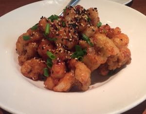 fried cauliflower - tasted like General Gau's Chicken would  at Sublime Restaurant and Bar in Fort Lauderdale