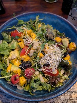 Mango salad at Malecón 21 in Mahahual