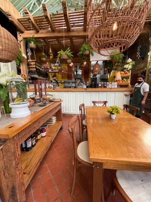 Inside. at Sarajevo Cafe Jardin in San Cristobal De Las Casas