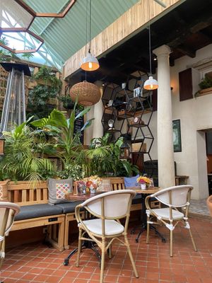 Interior  at Sarajevo Cafe Jardin in San Cristobal De Las Casas