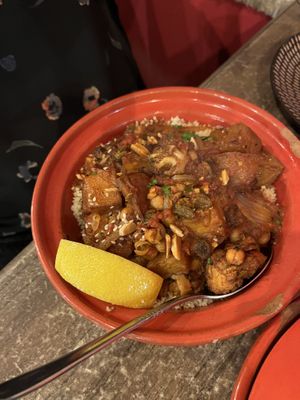 Cauliflower & Potato Tagine with Couscous   at Tagine Tapas & Grill in Leederville