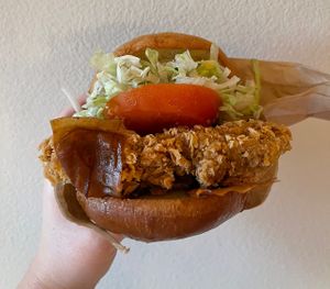 chicken sandwich  #Veganuary at Atlas Monroe in San Diego