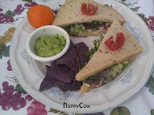 Un tuna sandwich at Steamed - Organic Vegetarian Cuisine in Long Beach