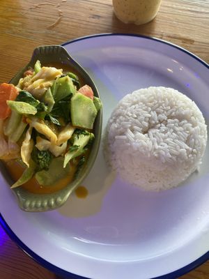 Thai red curry with vegetables   at Sweet Kitchen in Surat Thani
