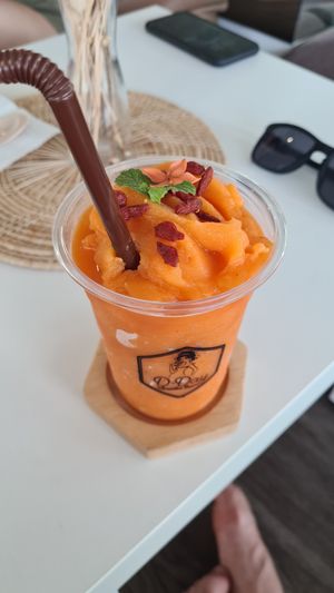 Super orange juice. at D-Day Smoothie Bar in Hua Hin