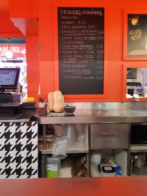 the menu  at Plantamientos in Madrid