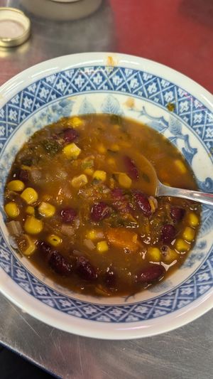3 sisters soup/ sopa de tres hermanas at Plantamientos in Madrid