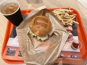 Vegan “botanical” burger  at Umami Burger - Kinshicho Parco in Tokyo