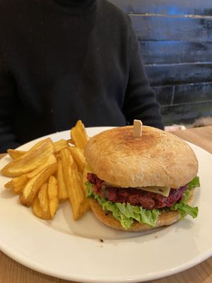 Vegan red / Brown burger 🍔  at Vebu in Aarhus