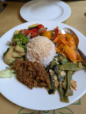 main plate to share at La Zucca in Venice