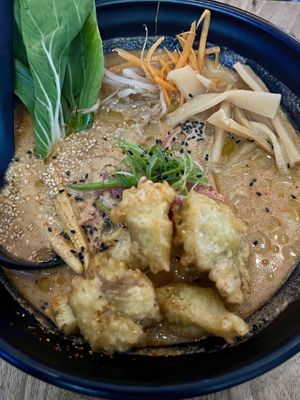 No chicken red curry ramen  at SALT in Hamilton