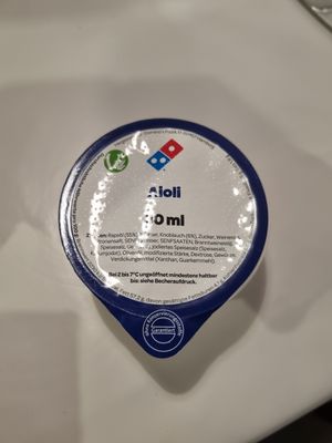 Vegane Aioli at Domino's Pizza Flensburg in Flensburg