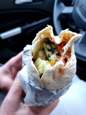 Wrap with vegs and falafel at Fluffy Falafel in Kortrijk