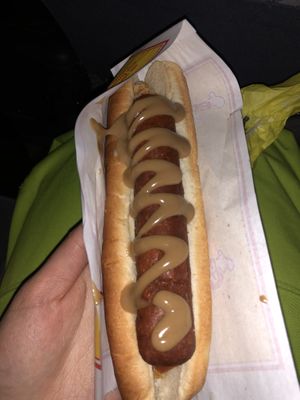 vegan hotdog  at Pylsuvagninn in Selfoss