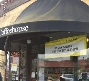 Sunday sign at Portfolio Coffeehouse in Long Beach