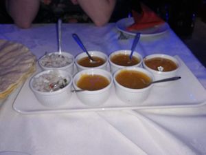 Pickle tray (no yoghurt) at Addu's Indian Restaurant in Doncaster
