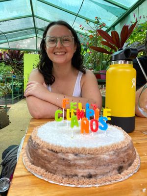Vegan chocolate and coconut cake by the portion or order a whole cake! at Tulsi Cafe y Plantas in Ciudad Colon
