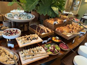 vegan buffet! yesss that is vegan cheese ❤️❤️❤️  at Gioia Cocina Botánica in Buenos Aires