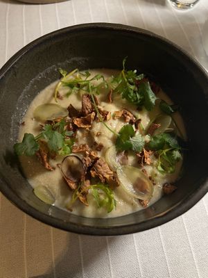 Topinambur soup  at Gioia Cocina Botánica in Buenos Aires