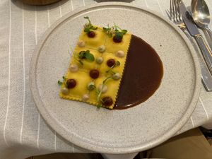 Ravioli at Gioia Cocina Botánica in Buenos Aires