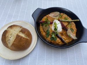 Tasting menu: buckwheat ragu  at Gioia Cocina Botánica in Buenos Aires