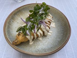 Tasting menu: eggplant  at Gioia Cocina Botánica in Buenos Aires