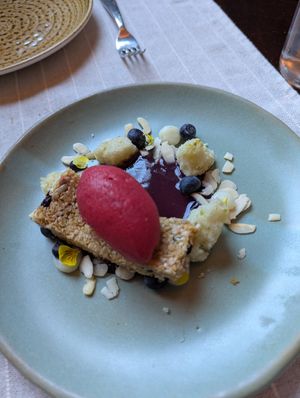 Blackberry, Lime, and Almond at Gioia Cocina Botánica in Buenos Aires